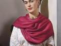 Nickolas Muray, Frida Kahlo with red 'rebozo'