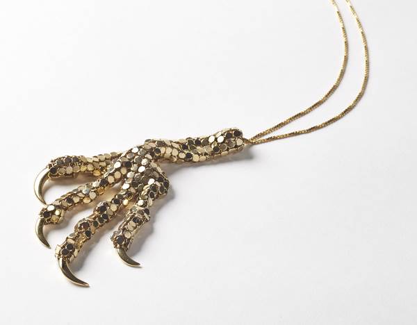 Sian Edwards, Gold Bird Foot Necklace
