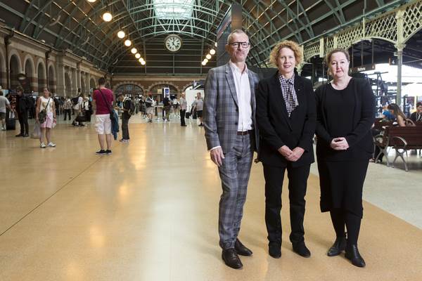 Dr Michael Brand, Director, Art Gallery of New South Wales with Elizabeth Ann Macgregor OBE, Director, Museum of Contemporary Art, Australia and Lisa Havilah, Director, Carriageworks