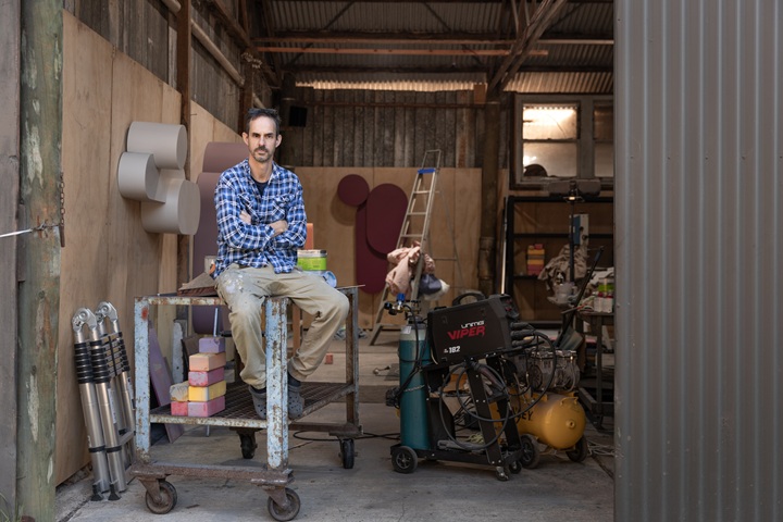 Ben Sheers in his studio