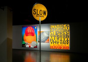 Installation view, Gordon Hookey: A MURRIALITY, Plimsoll Gallery, University of Tasmania, 2025