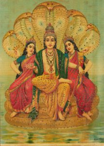 Raja Ravi Varma (India 1848–1906); Ravi Varma Press, Karla-Lonavla, India: Sheshnarayan, early 20th century, printed