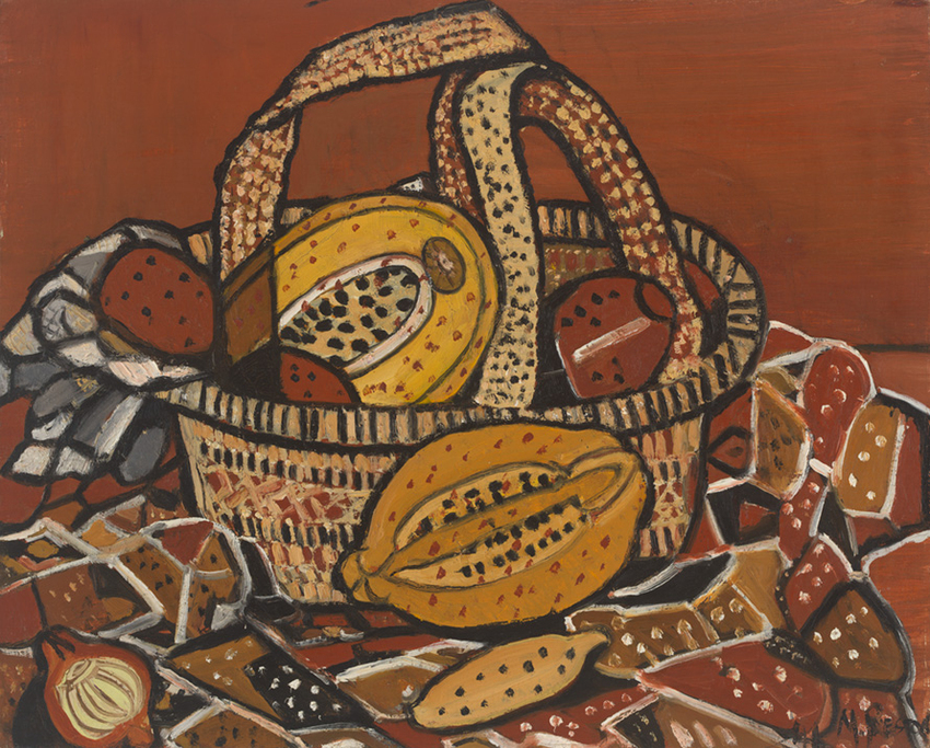 Margaret Preston, Still life: fruit (Arnhem Land motif), 1941