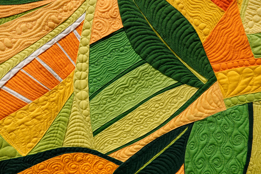 Linda Steele, Citrus Zing, art quilt (detail)
