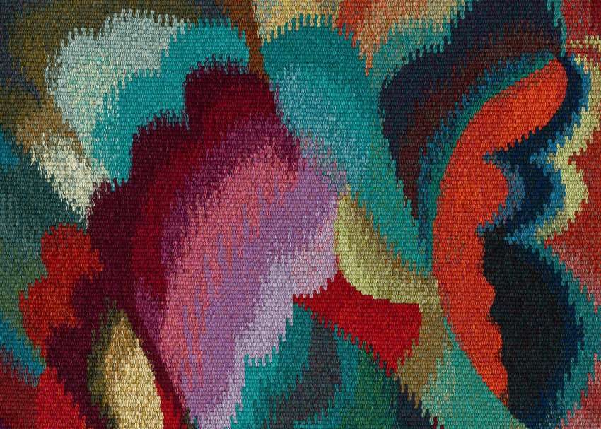 Yvette Coppersmith and Anouska Milstein, Abstraction, small weaving 1