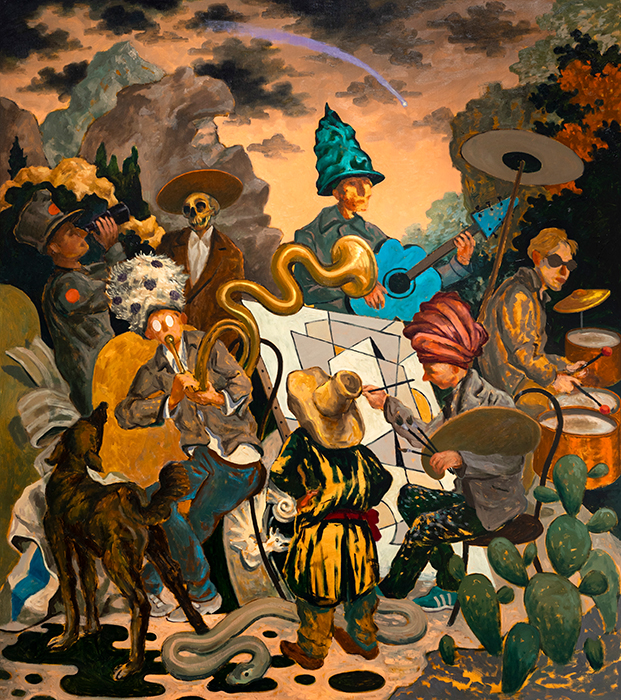 Michael Vale, Green shiny hat (a shooting star), 2024