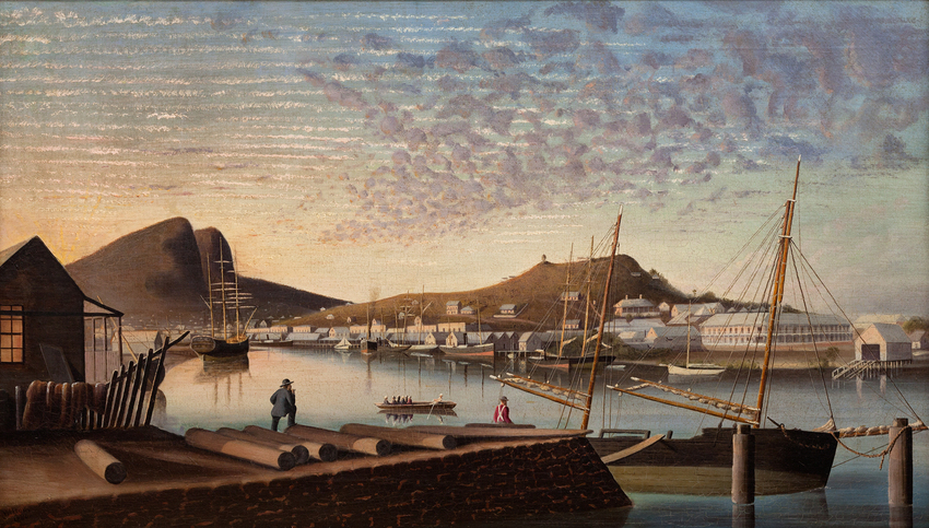 William Jamieson Allom, Townsville (painted from David Brands Slipway, Ross Creek), 1884