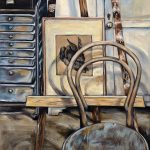 Marvene Ash, Studio furniture (hare hiding), 2025
