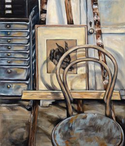 Marvene Ash, Studio furniture (hare hiding), 2025