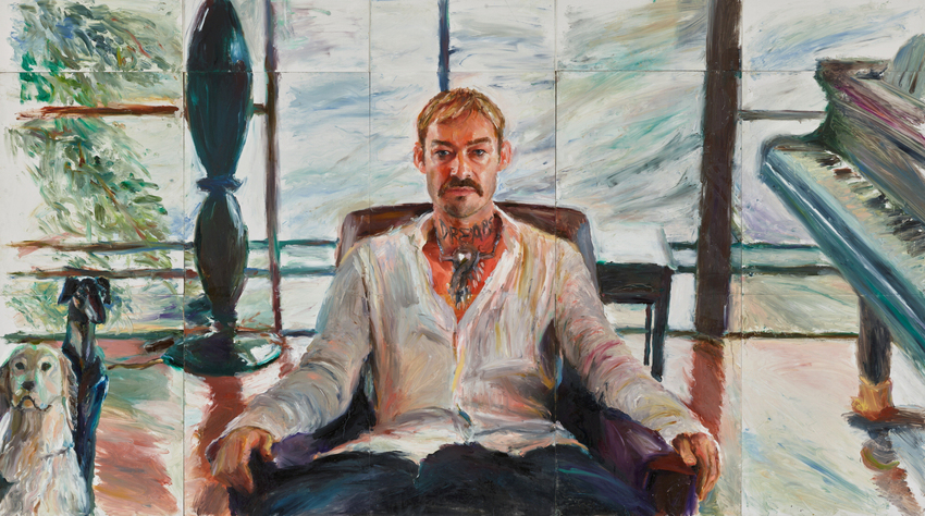 Archibald Prize 2026 finalist, Loribelle Spirovski, Fingerpainting of Daniel Johns