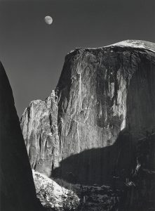 Ansel Adams, Moon and Half Dome, Yosemite National Park, California, 1960