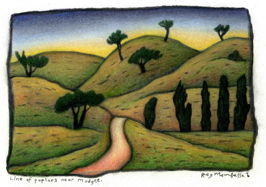 Chris O’Doherty aka Reg Mombassa, Line of poplars near Mudgee