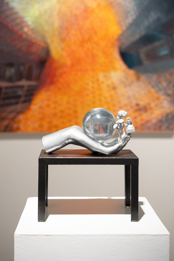 Foreground: Joan Johnson Head Space, Heart Place, 2019 / Background: Ben Joel, Boiling Office, 2016