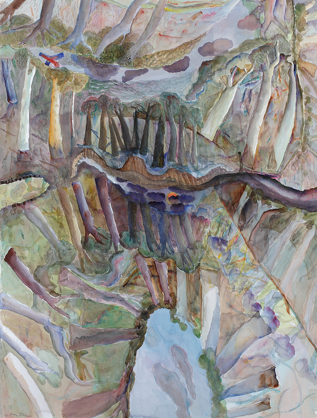 William Robinson, Landscape with noon reflection 1985