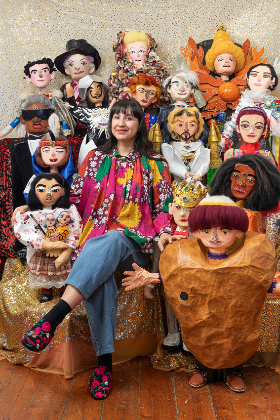 Raquel Caballero with dolls, 2026