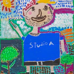 Adam Mandarano, Painting in the Park, 2026, acrylic paint on cardboard, 100 × 84cm