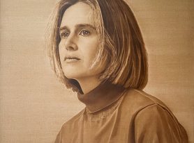 Jacqueline Hennessy, Eliza, oil on linen, 102 × 102cm / Courtesy the artist, David Roche Gallery, South Australia, and S.H. Ervin Gallery, Sydney