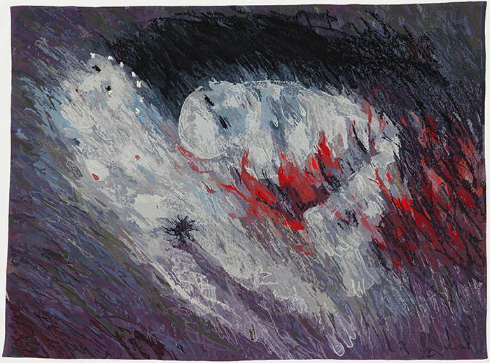 Arthur Boyd, Manufactura de Tapeçarias de Portalegre (tapestry workshop), St Francis lying in the flames, 1972