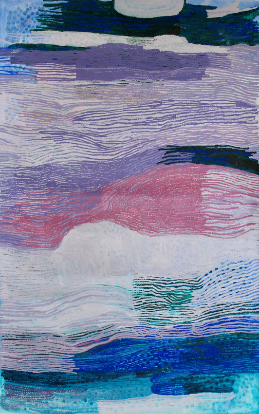 Susan Peters Wangamirr Nampitjin, Salt Water Country – white clay and brackish water, 2026
