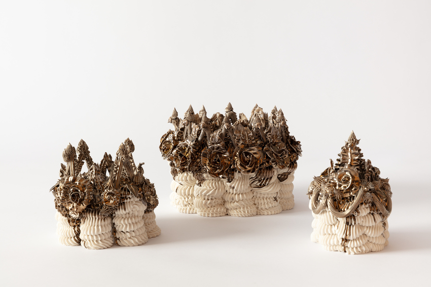 Ebony Russell, Mirrored Kingdom (Crown Cast detail), 2022