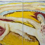 Renée Estée, Empty Nest (we all wait for someone), 2026, oil, acrylic and charcoal on canvas, 198 × 300cm / Courtesy the artist and COMA, Sydney