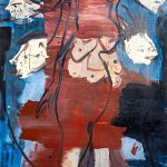 Georgia Spain, The different ways to ward off words (After NS), 2026, acrylic on canvas, 176 × 115cm / Winner of the 2026 Mosman Art Prize / Photograph: Jacquie Manning / Courtesy the artist, Mosman Art Prize, Tolarno Galleries, Melbourne, and Hugo Michell Gallery, South Australia