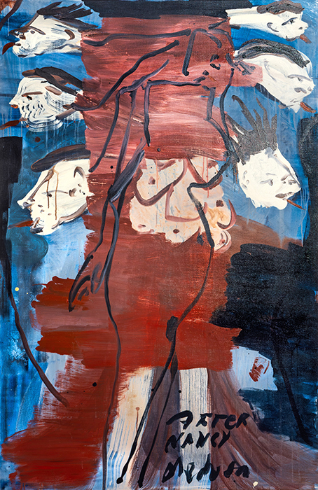 Georgia Spain, The different ways to ward off words (After NS), 2026, acrylic on canvas, 176 × 115cm / Winner of the 2026 Mosman Art Prize / Photograph: Jacquie Manning / Courtesy the artist, Mosman Art Prize, Tolarno Galleries, Melbourne, and Hugo Michell Gallery, South Australia