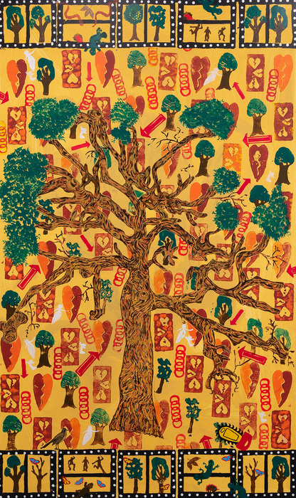 Pitcha Makin Fellas, Why Don’t Whitefellas Like Trees? (detail), 2022